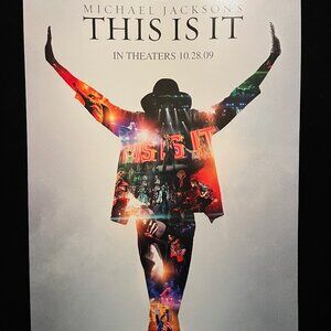Michael Jackson This Is It Advance Movie Poster Mini One Sheet 12x18 2009 Origin